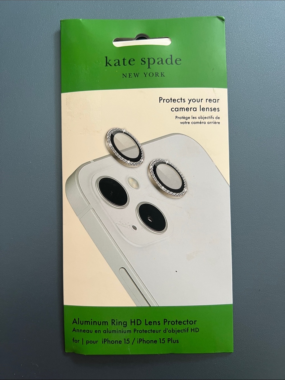 kate spade Silver Rhinestone Camera Lens Ring Protectors